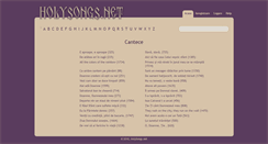 Desktop Screenshot of holysongs.net